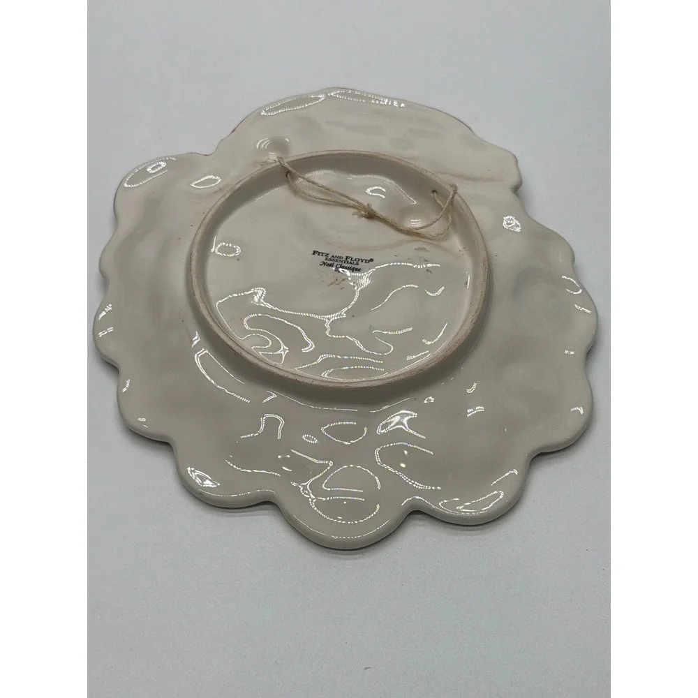 Fitz and Floyd Essentials Noel Classique Christmas Santa Canape Plate 9.5
